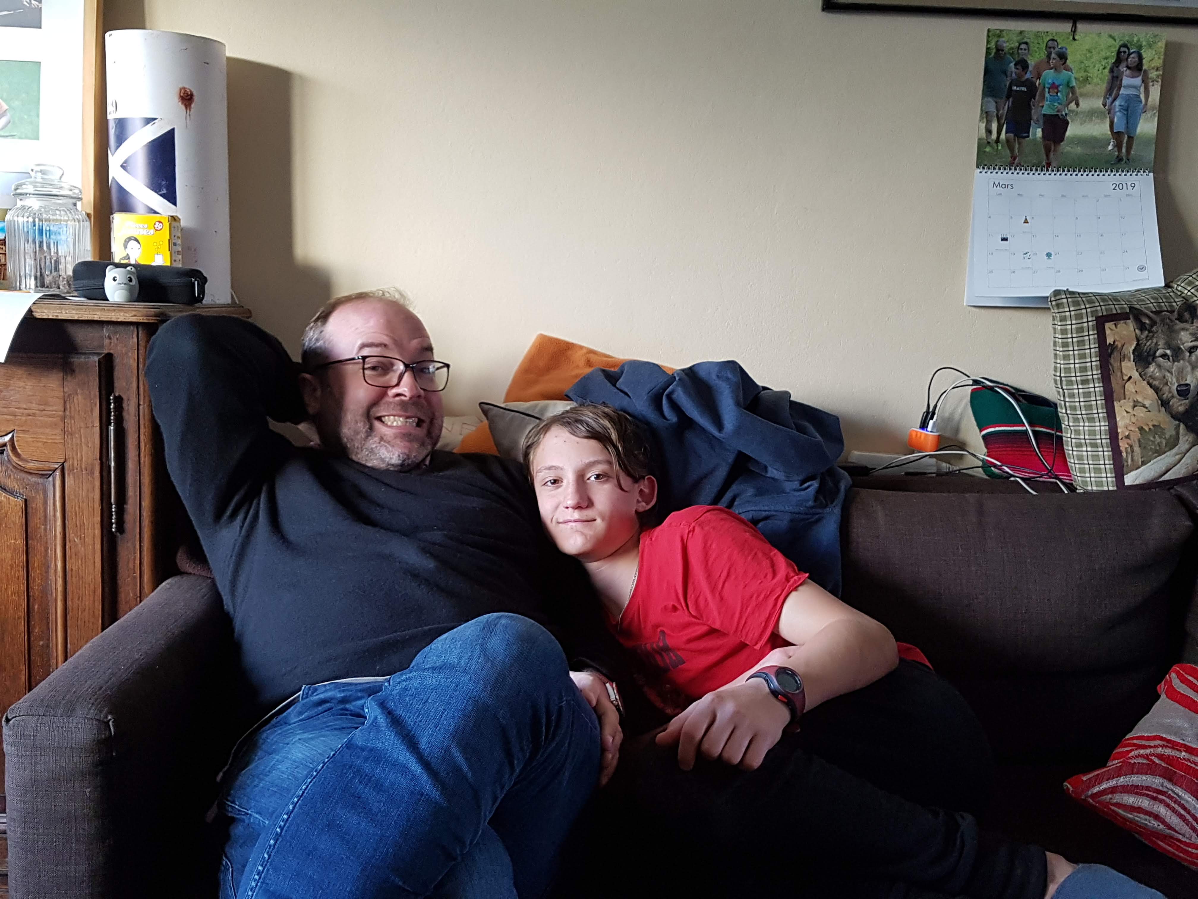 Une visite à son filleul Maxime, en mars 2019
